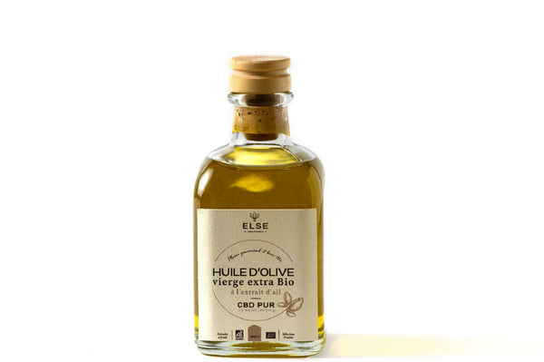 Organic Extra Virgin Olive Oil with CBD - Infused with Garlic - 100ml